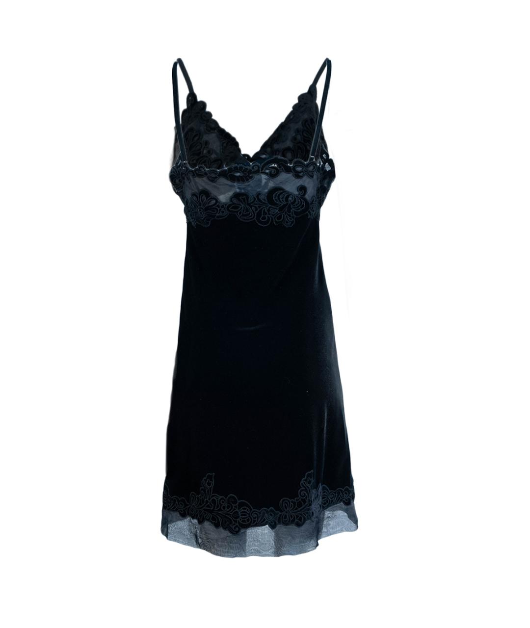 ERMANNO SCERVINO Черное полиэстеровое коктейльное платье, фото 2