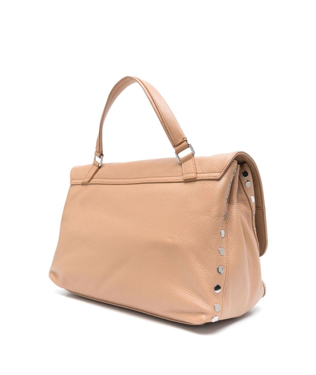 ZANELLATO Бежевая кожаная сумка с короткими ручками, фото 2