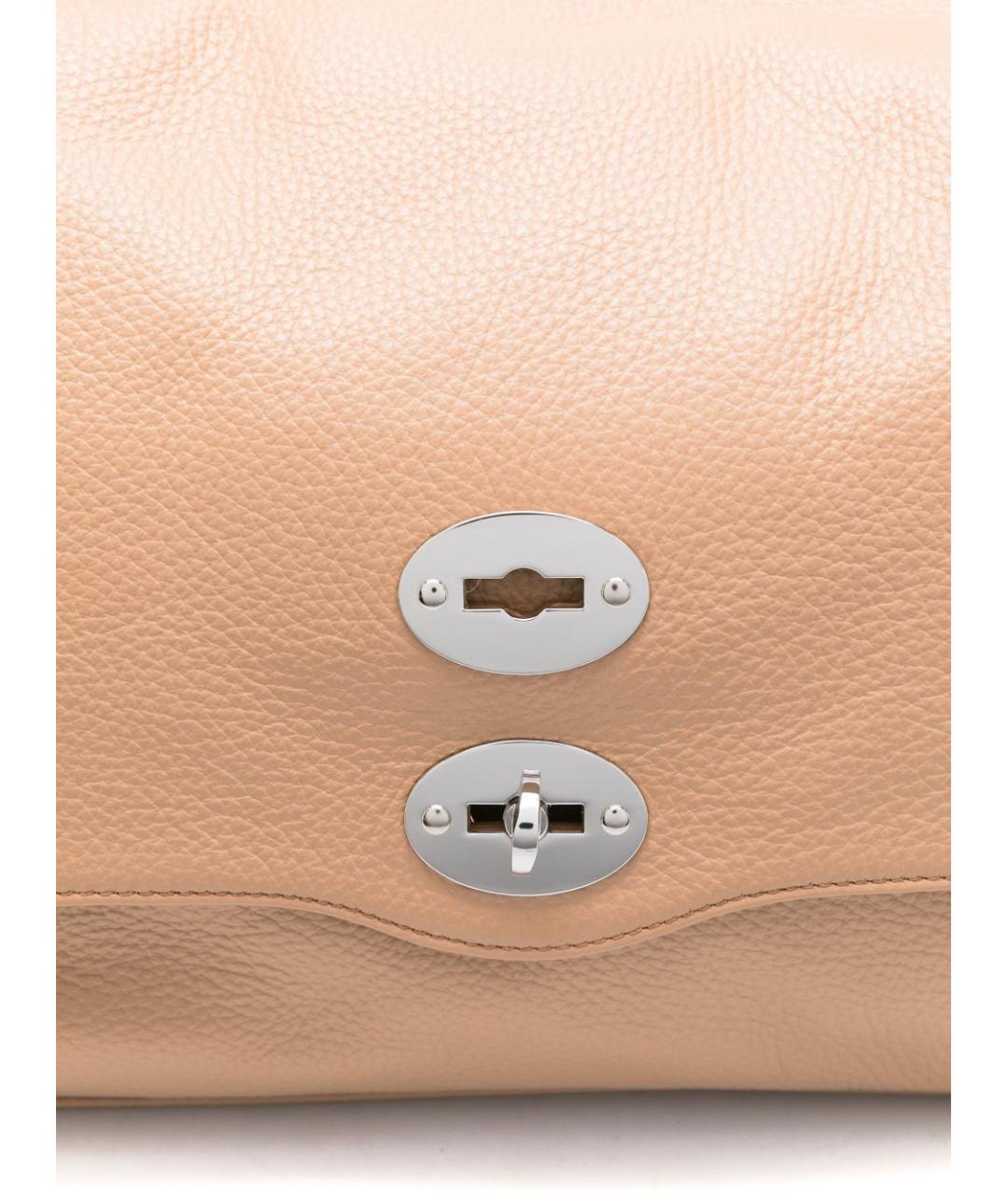 ZANELLATO Бежевая кожаная сумка с короткими ручками, фото 4