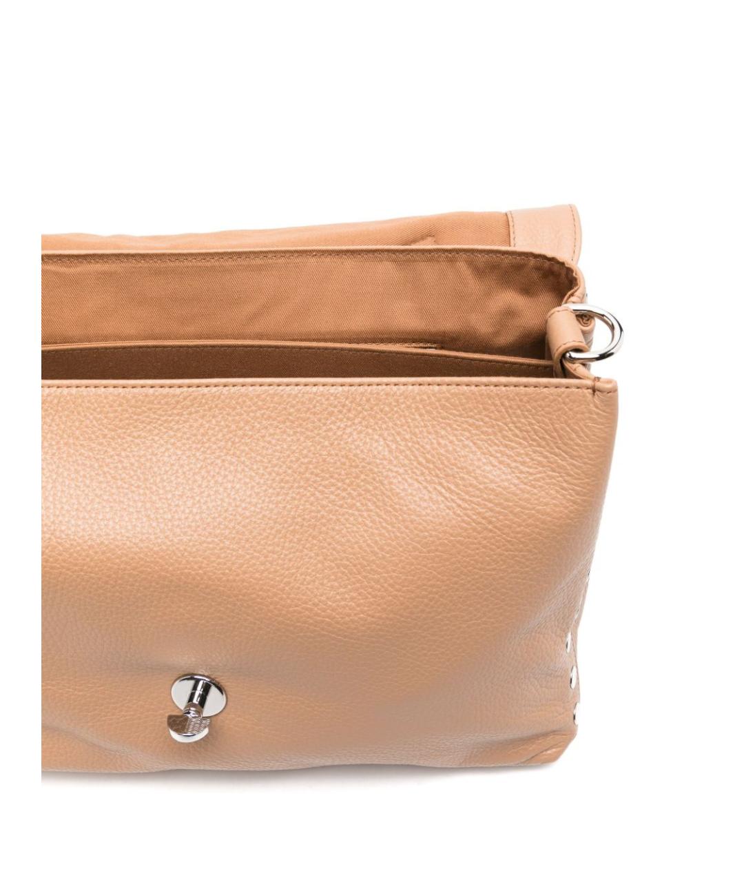 ZANELLATO Бежевая кожаная сумка с короткими ручками, фото 3