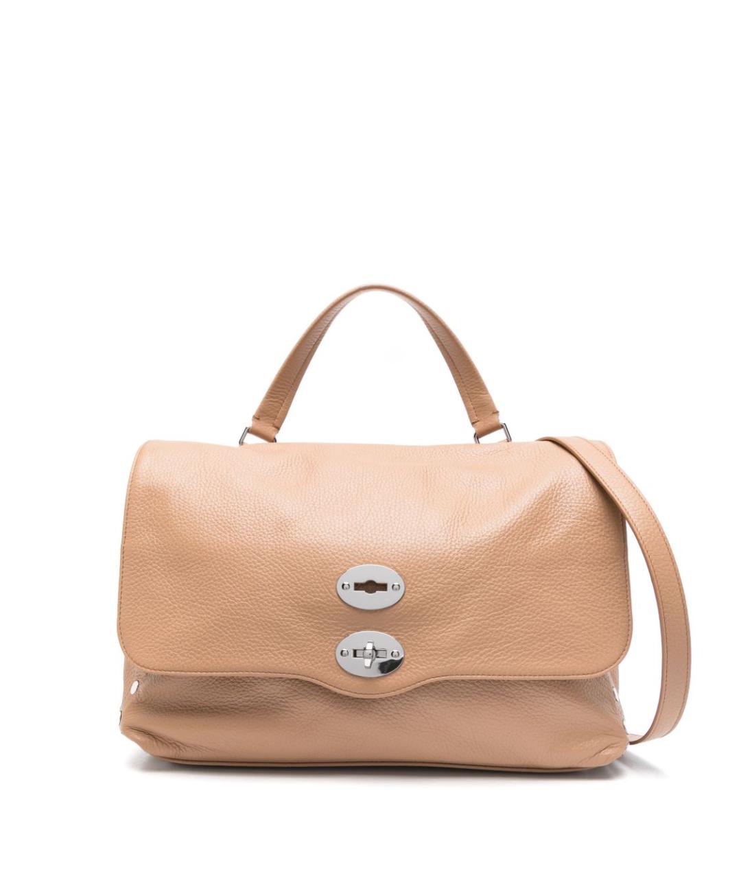 ZANELLATO Бежевая кожаная сумка с короткими ручками, фото 1