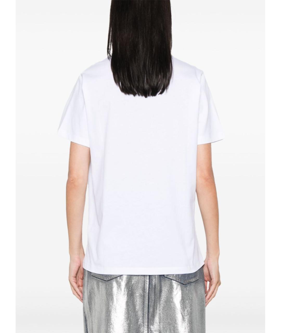 GANNI Белая хлопковая футболка, фото 4