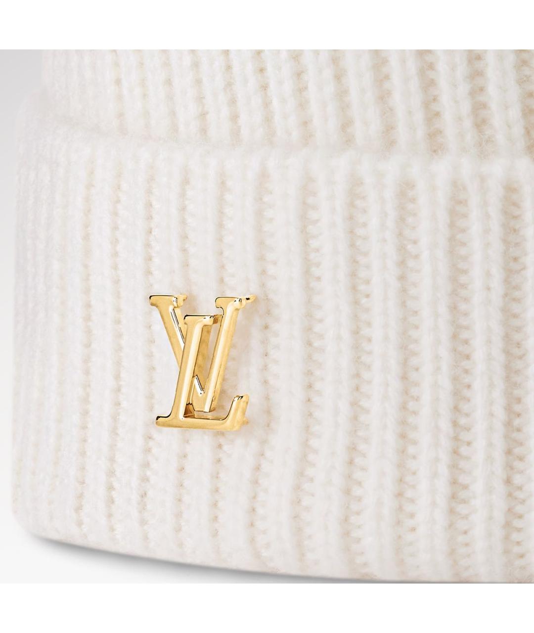 LOUIS VUITTON Белая кашемировая шапка, фото 4