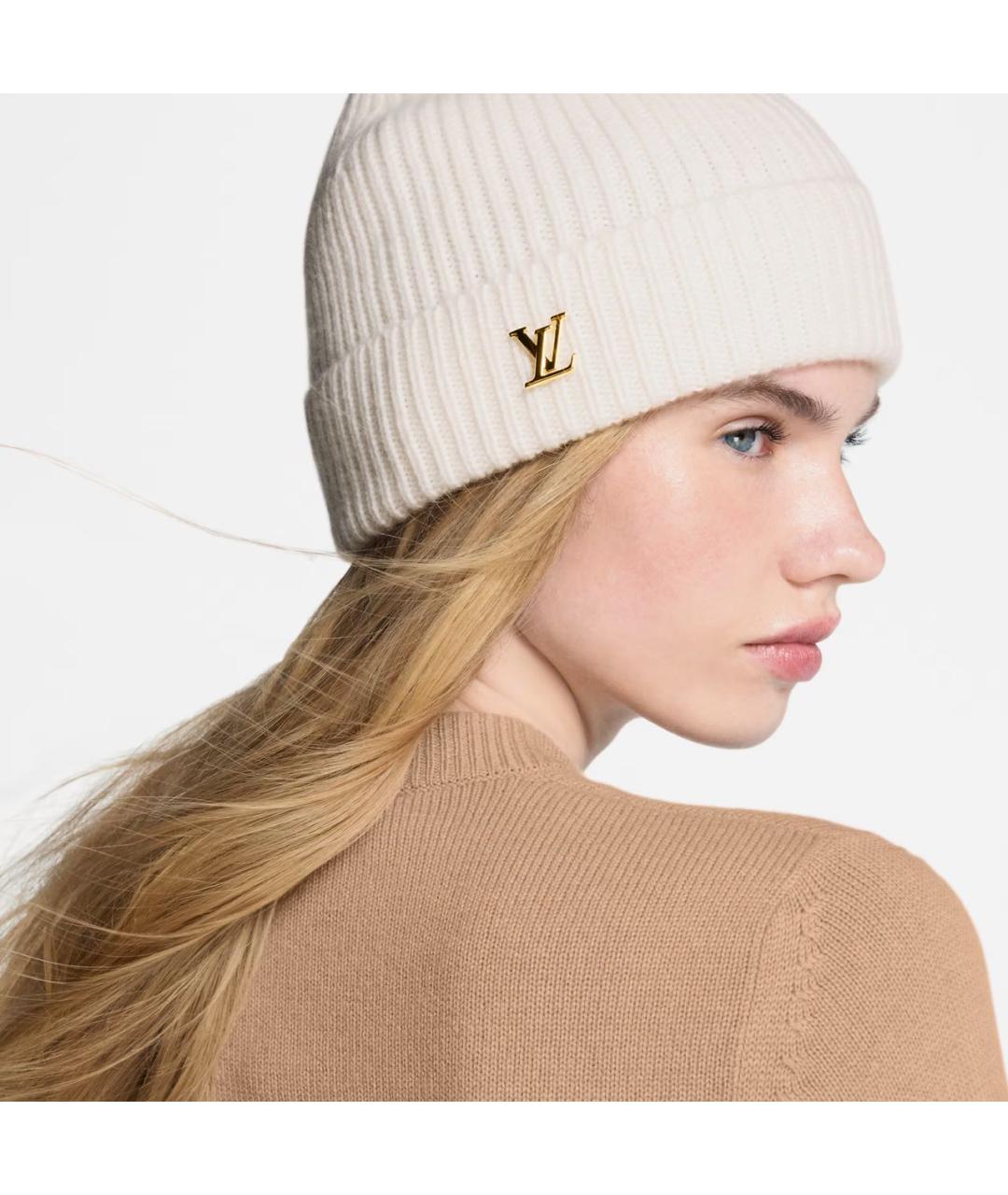 LOUIS VUITTON Белая кашемировая шапка, фото 6