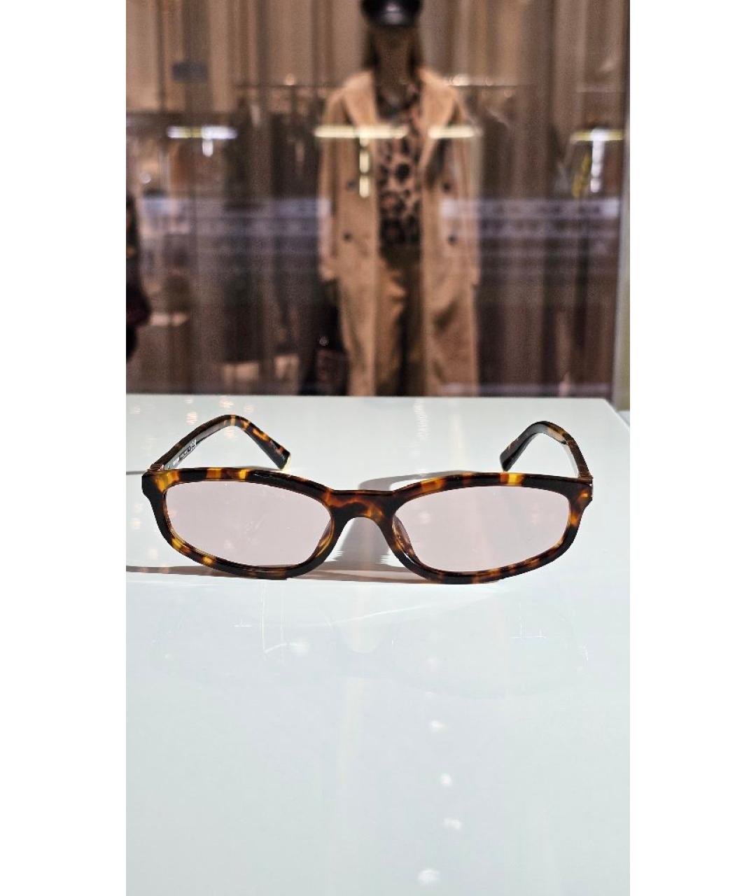 MIU MIU Коричневые пластиковые солнцезащитные очки, фото 6