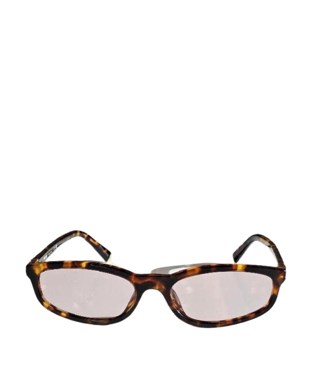 MIU MIU Коричневые пластиковые солнцезащитные очки, фото 1