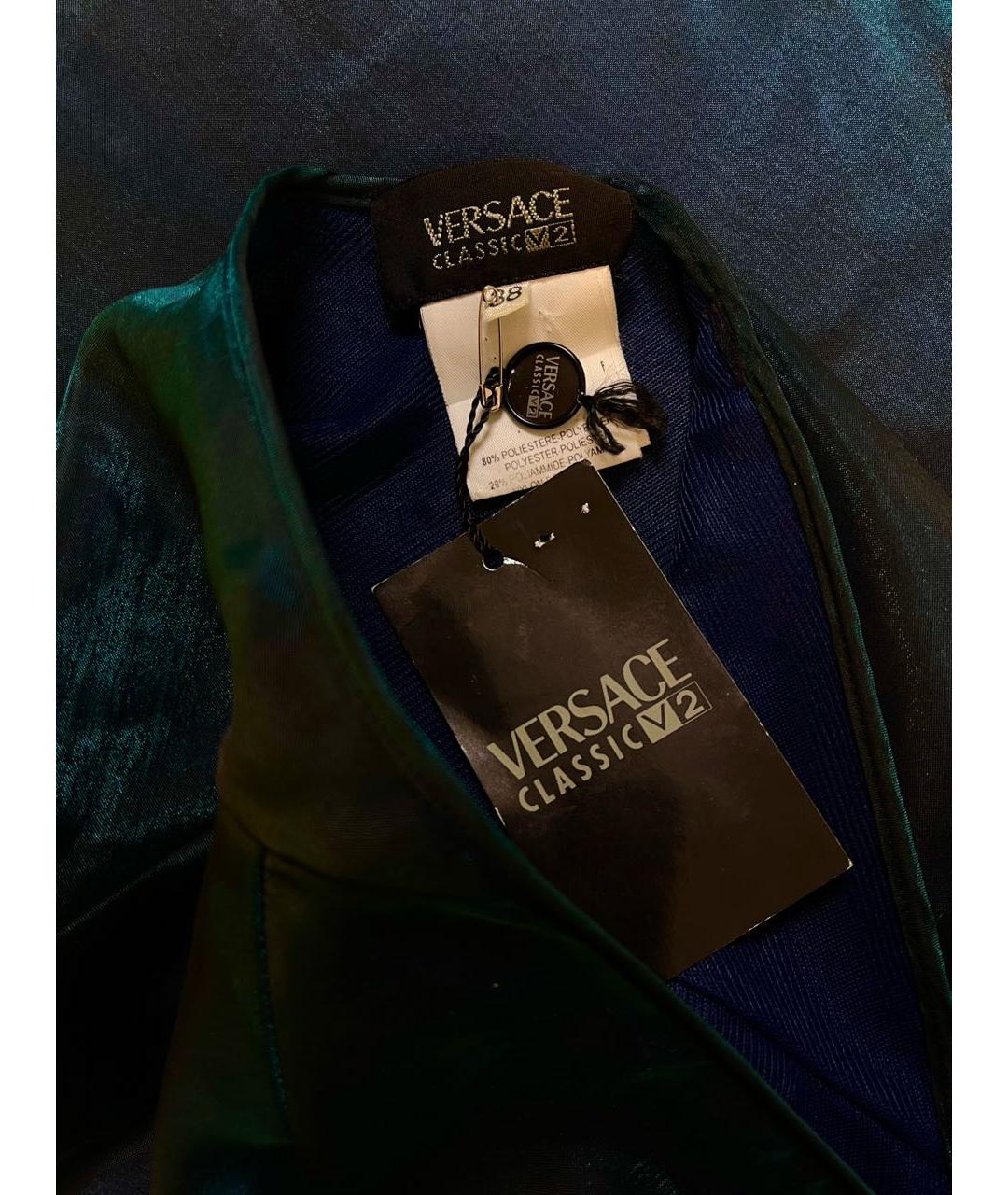 VERSACE Зеленые полиэстеровое коктейльное платье, фото 3