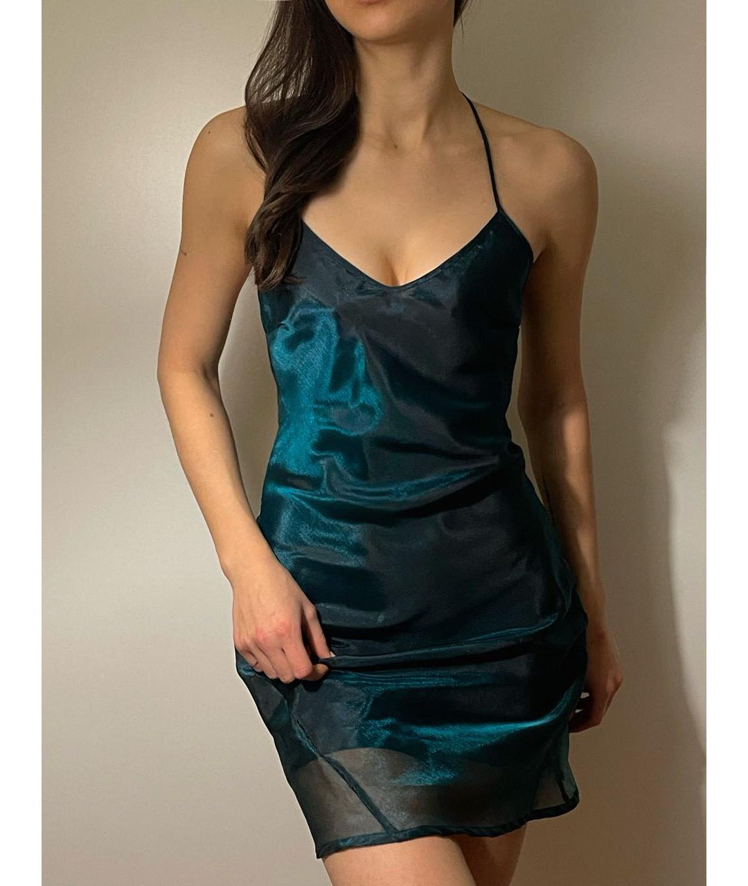 VERSACE Зеленые полиэстеровое коктейльное платье, фото 6