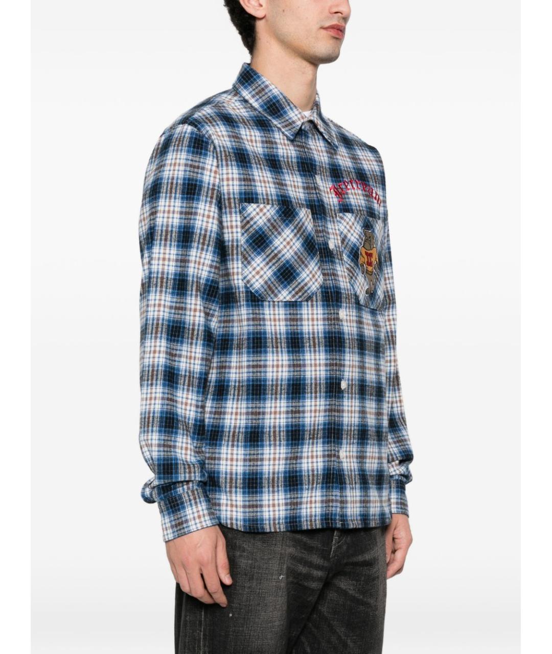 icecream Синяя хлопковая кэжуал рубашка, фото 3