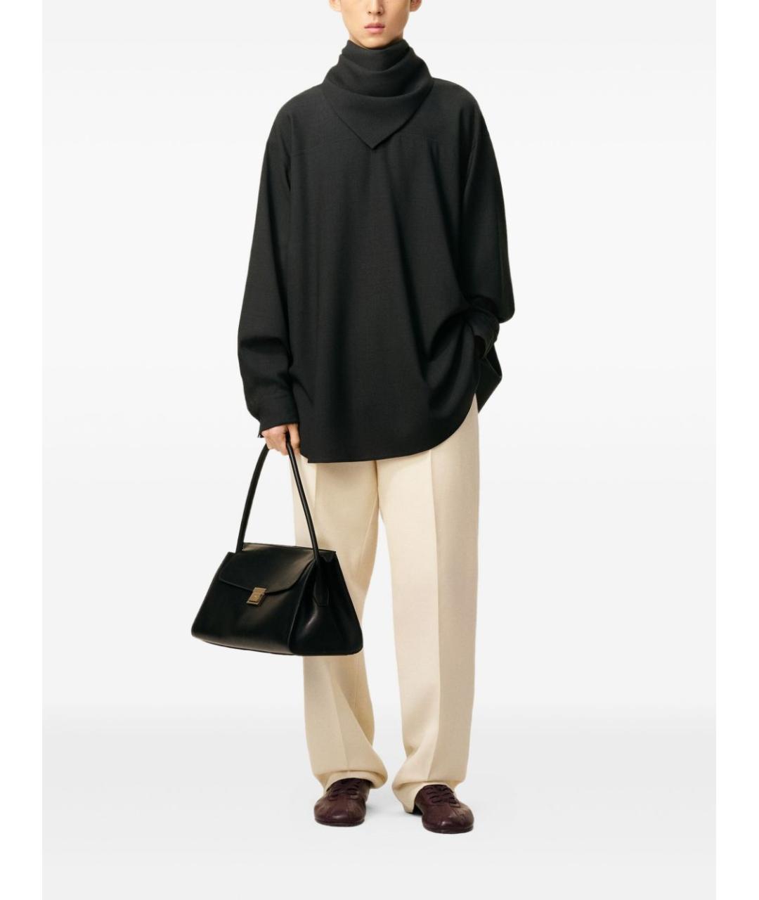 Ami Paris Черная шерстяная кэжуал рубашка, фото 3