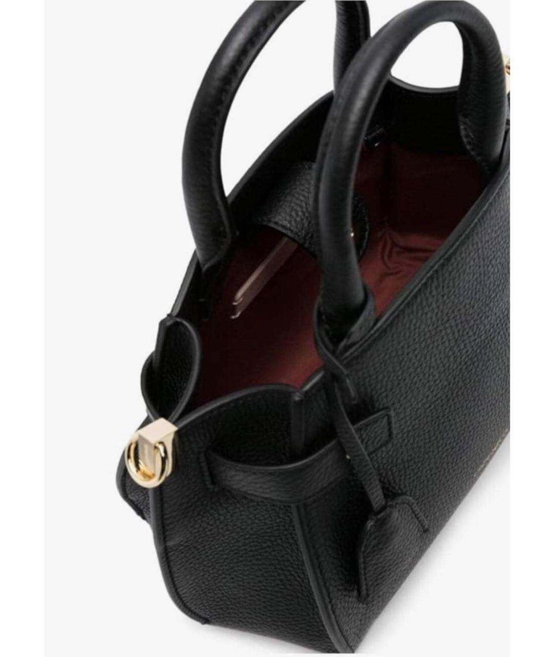 COCCINELLE Черная кожаная сумка с короткими ручками, фото 3