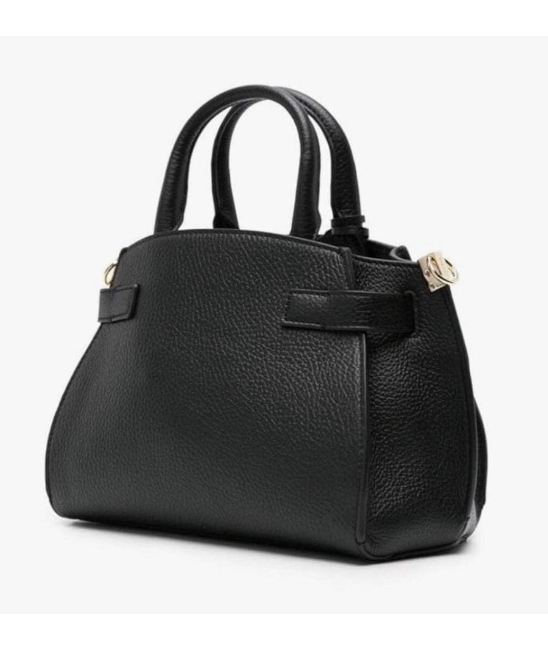 COCCINELLE Черная кожаная сумка с короткими ручками, фото 2
