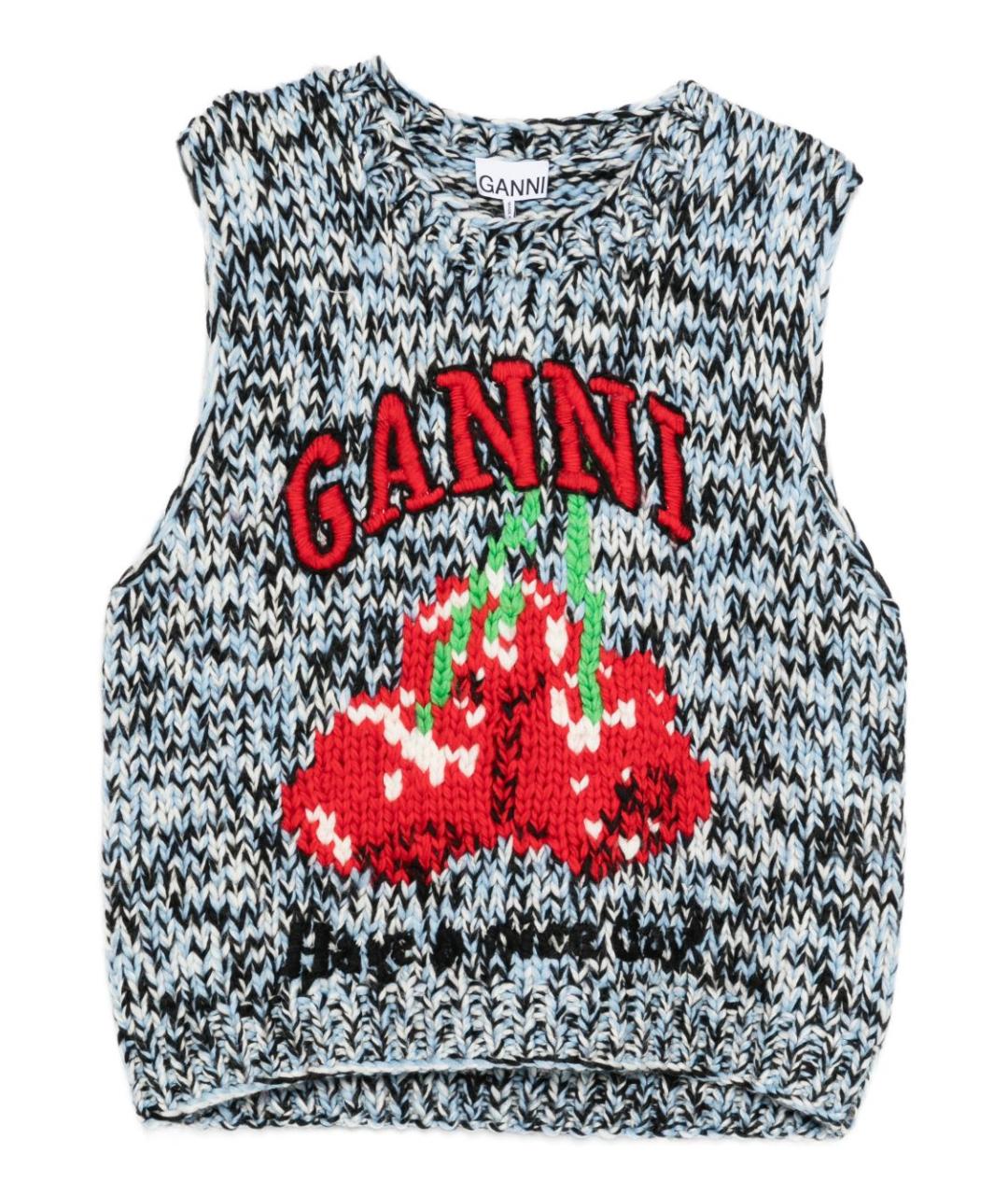 GANNI Мульти шерстяная жилетка, фото 1
