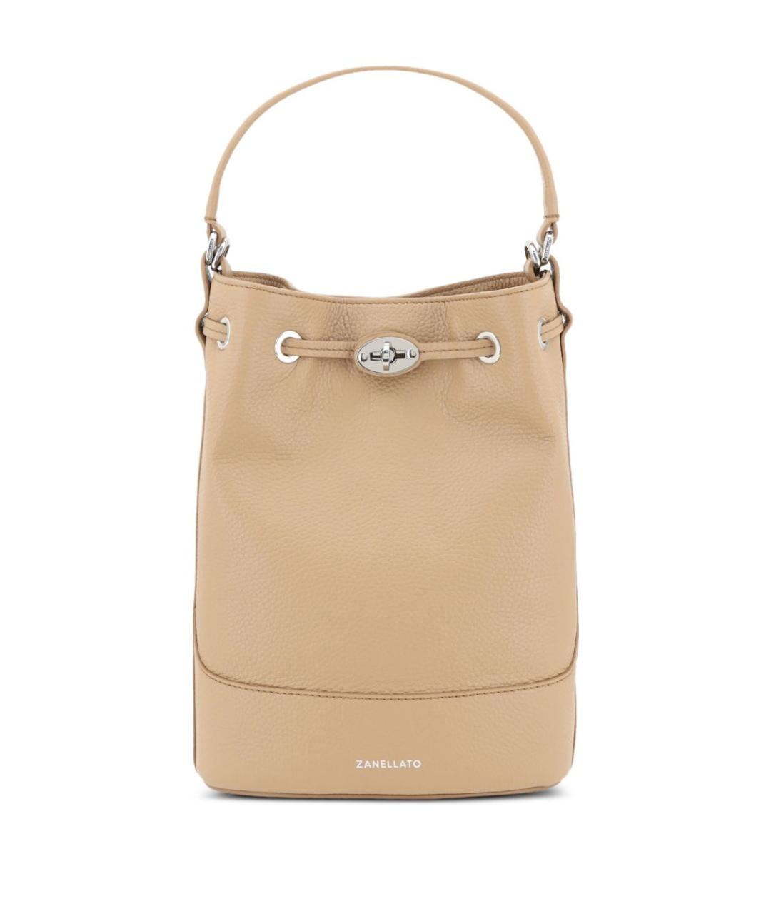 ZANELLATO Коричневая кожаная сумка с короткими ручками, фото 1