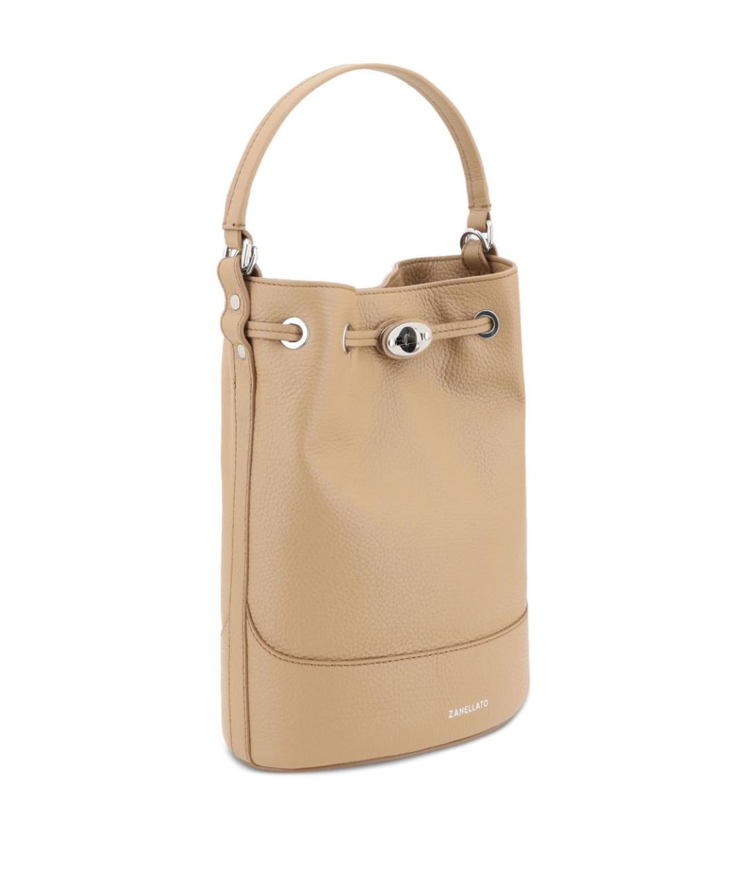 ZANELLATO Коричневая кожаная сумка с короткими ручками, фото 2
