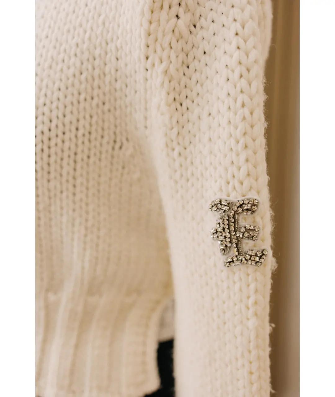 ERMANNO SCERVINO Бежевый шерстяной джемпер / свитер, фото 5