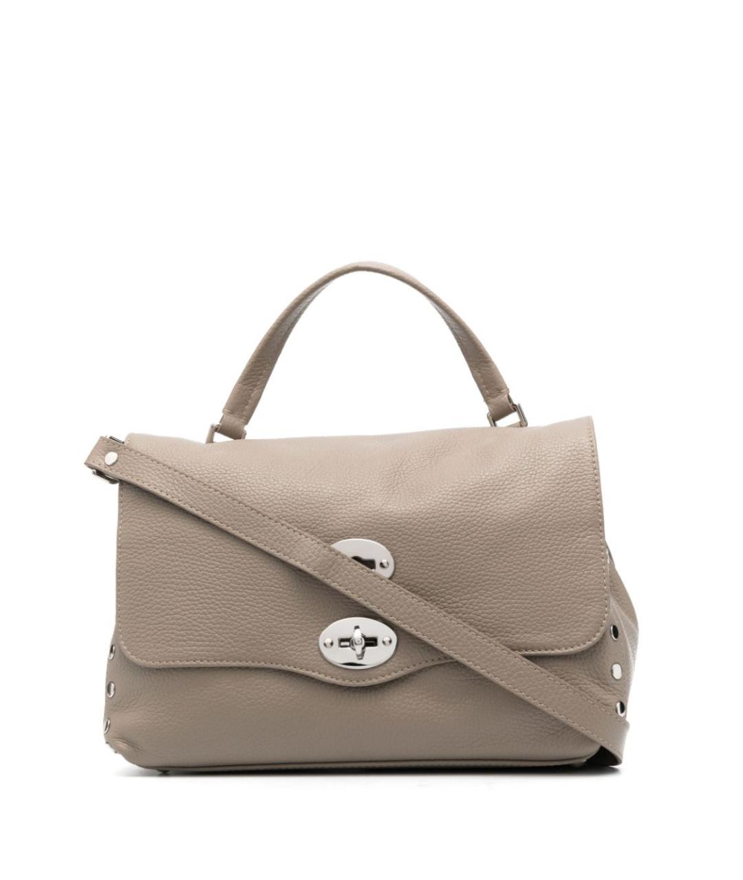 ZANELLATO Серая кожаная сумка тоут, фото 1