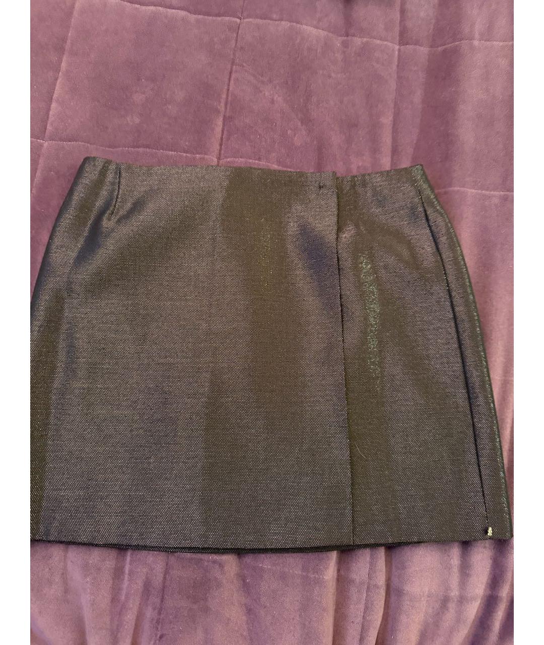 SPORTMAX Фиолетовая шерстяная юбка мини, фото 5