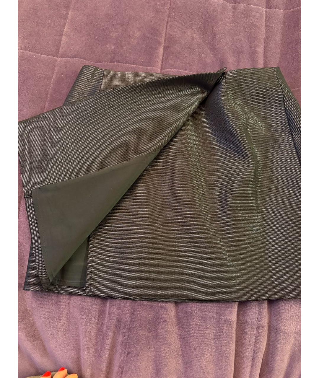 SPORTMAX Фиолетовая шерстяная юбка мини, фото 3