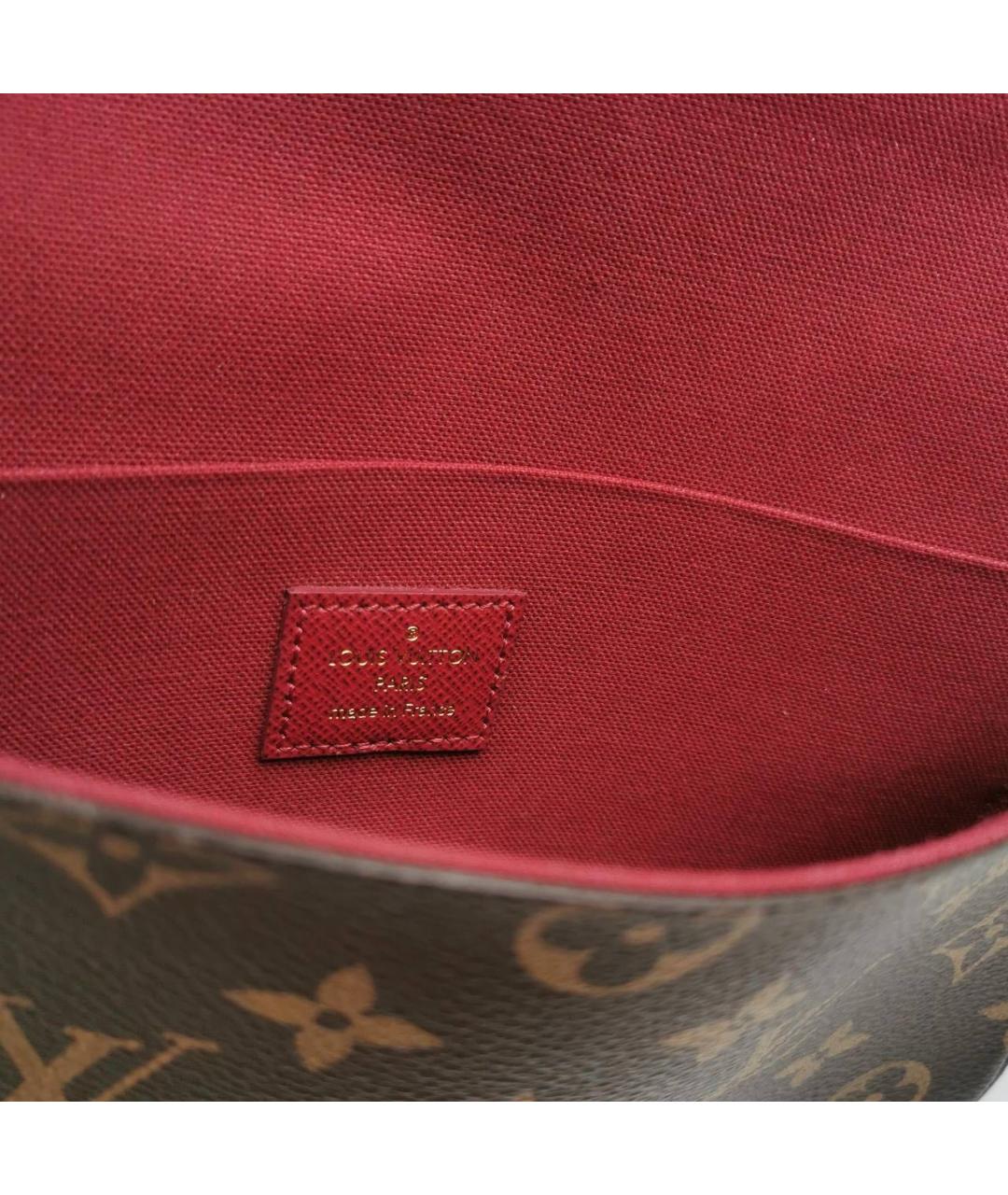 LOUIS VUITTON Коричневая кожаная сумка через плечо, фото 8