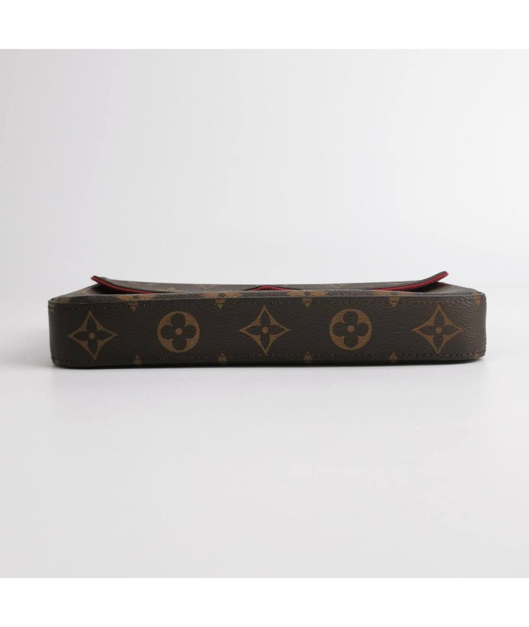 LOUIS VUITTON Коричневая кожаная сумка через плечо, фото 6