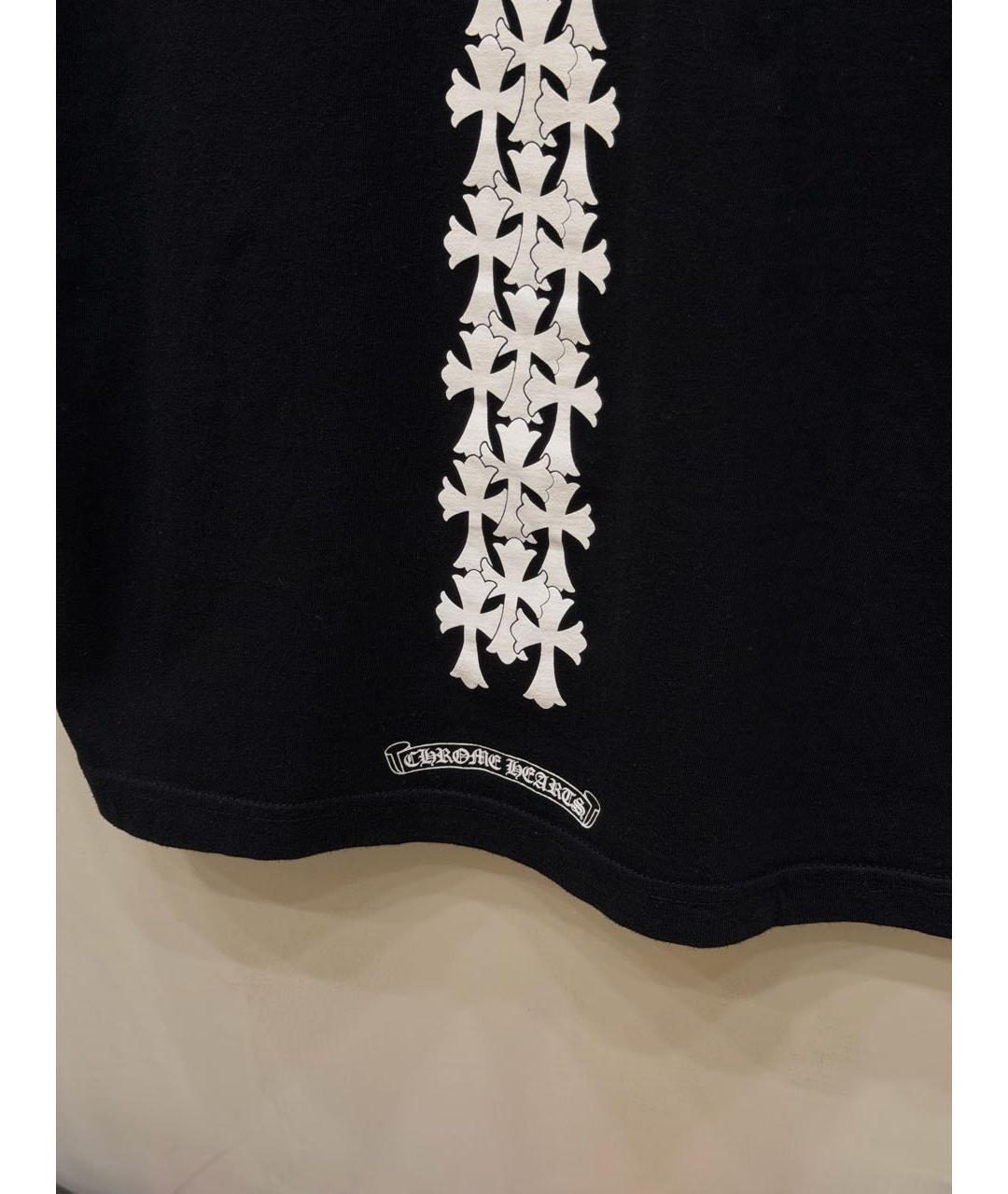 CHROME HEARTS Черная хлопковая футболка, фото 3