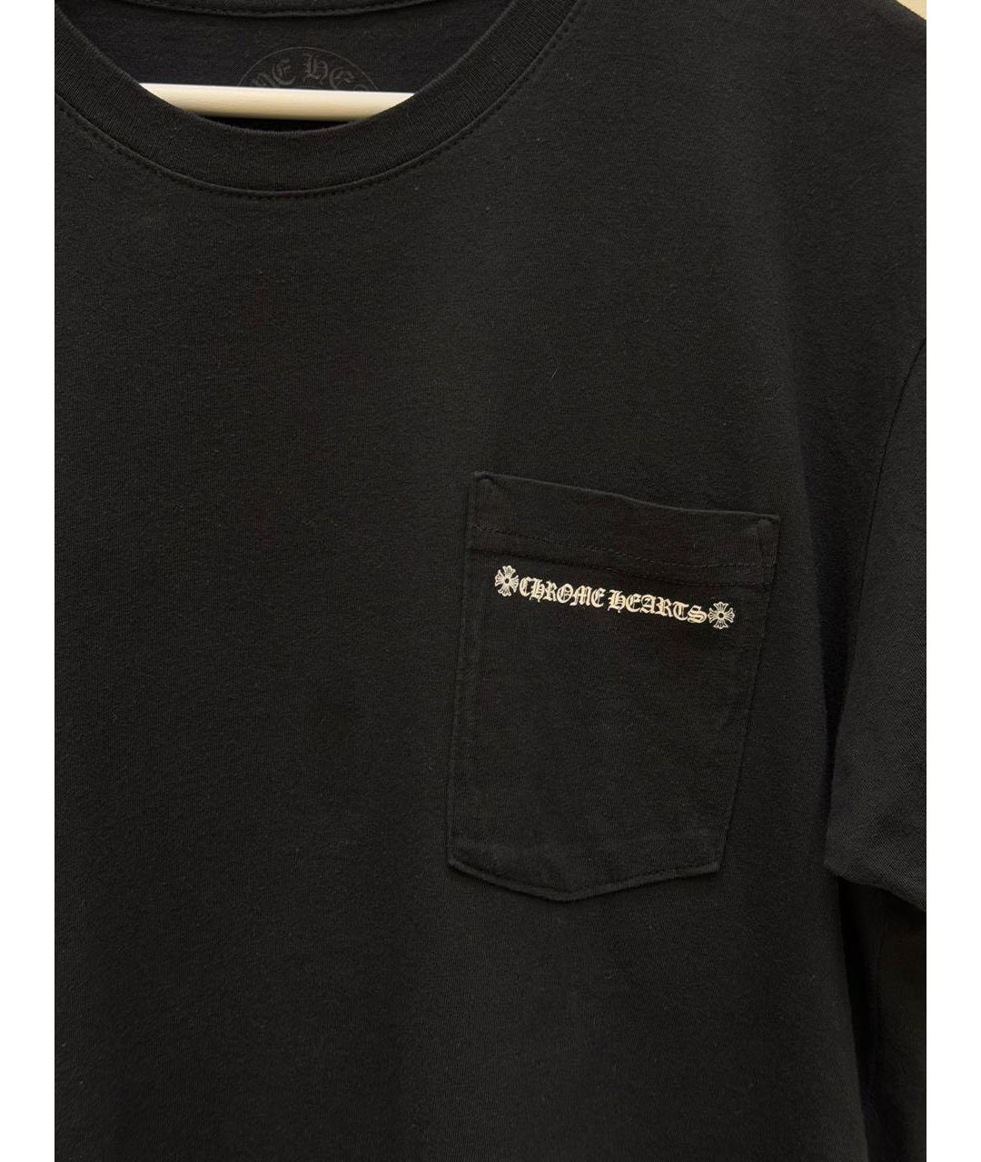 CHROME HEARTS Черная хлопковая футболка, фото 5