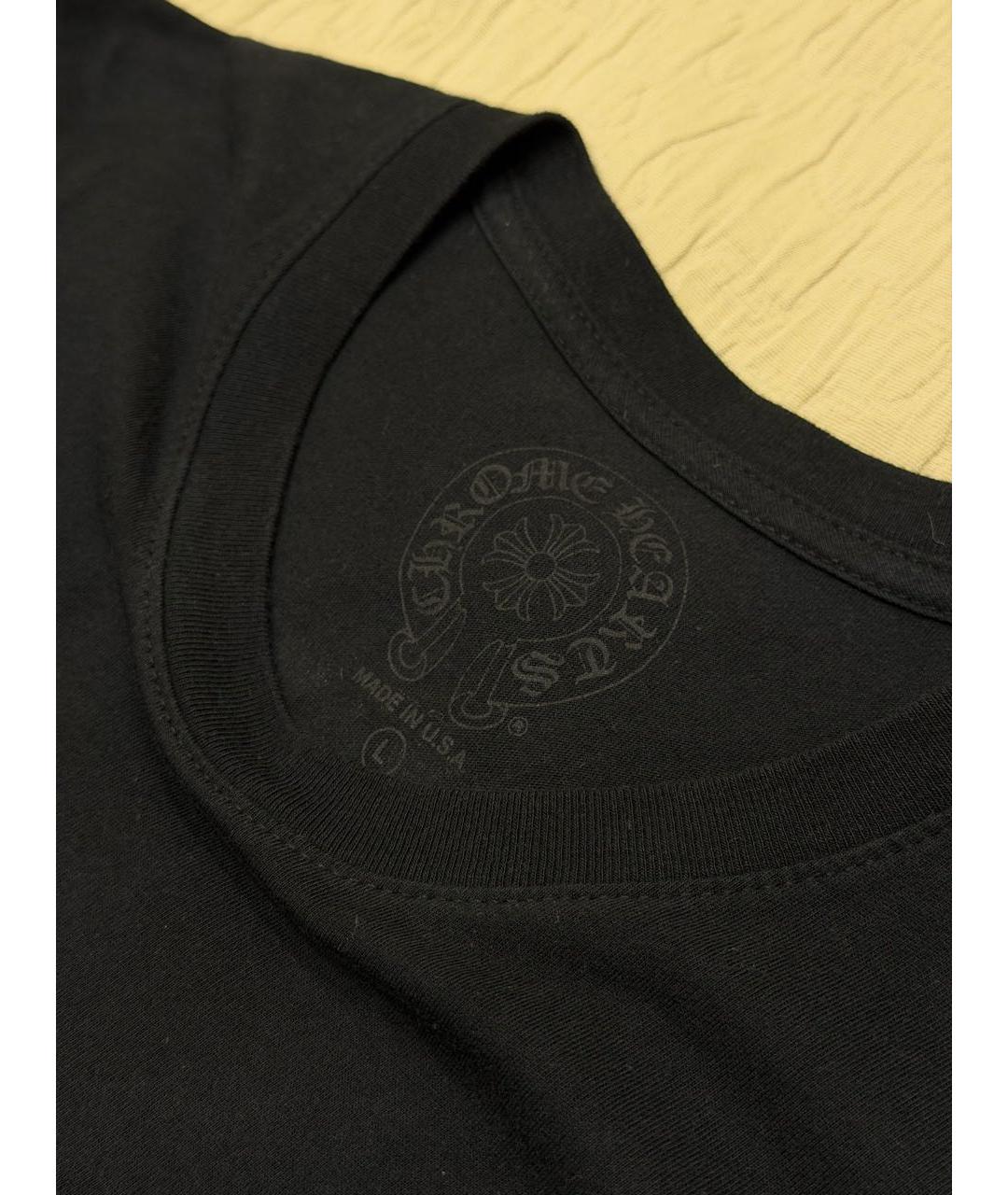 CHROME HEARTS Черная хлопковая футболка, фото 6