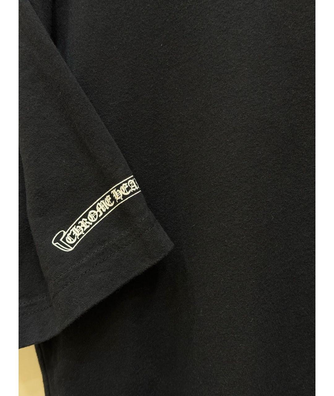 CHROME HEARTS Черная хлопковая футболка, фото 4