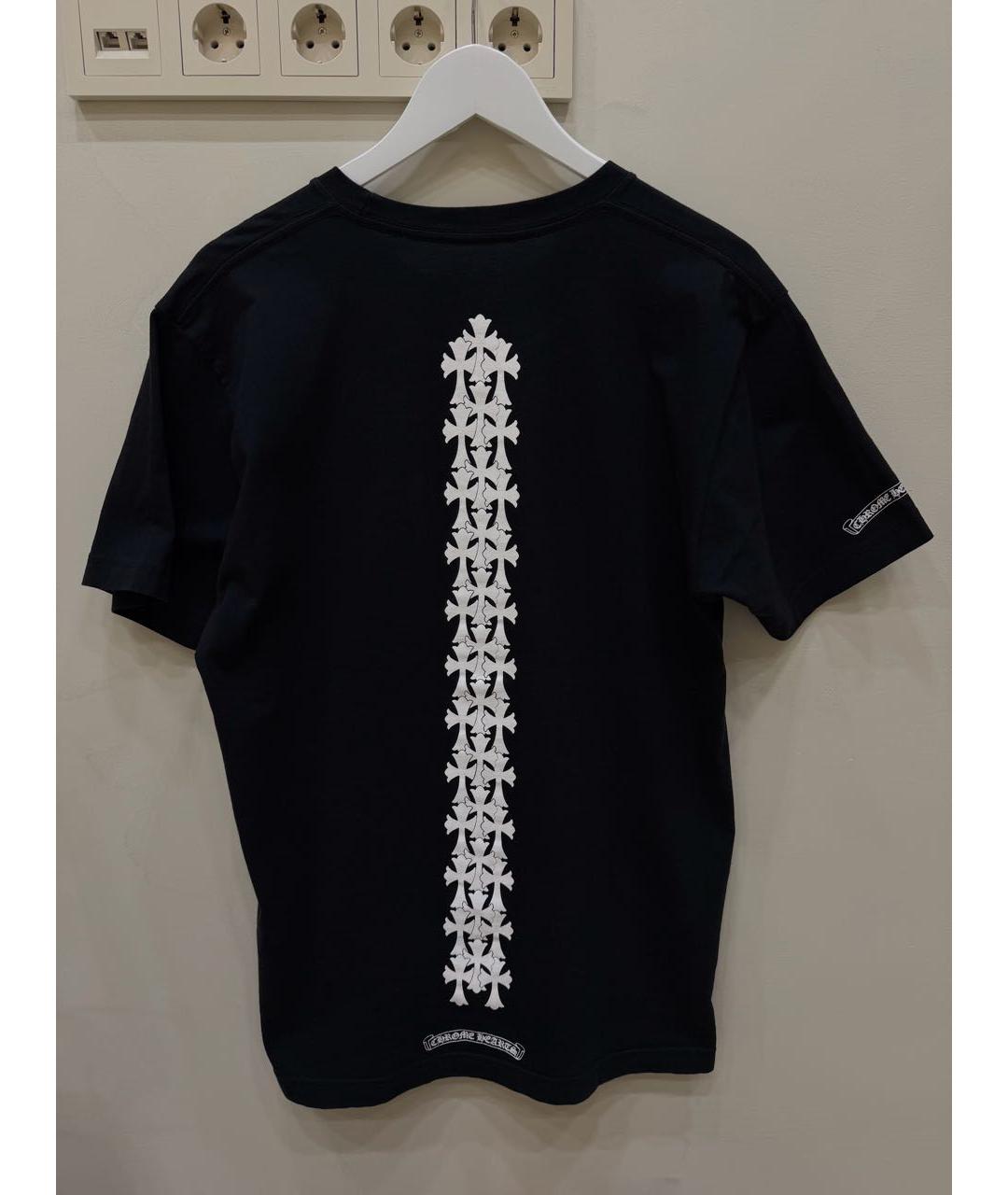 CHROME HEARTS Черная хлопковая футболка, фото 2