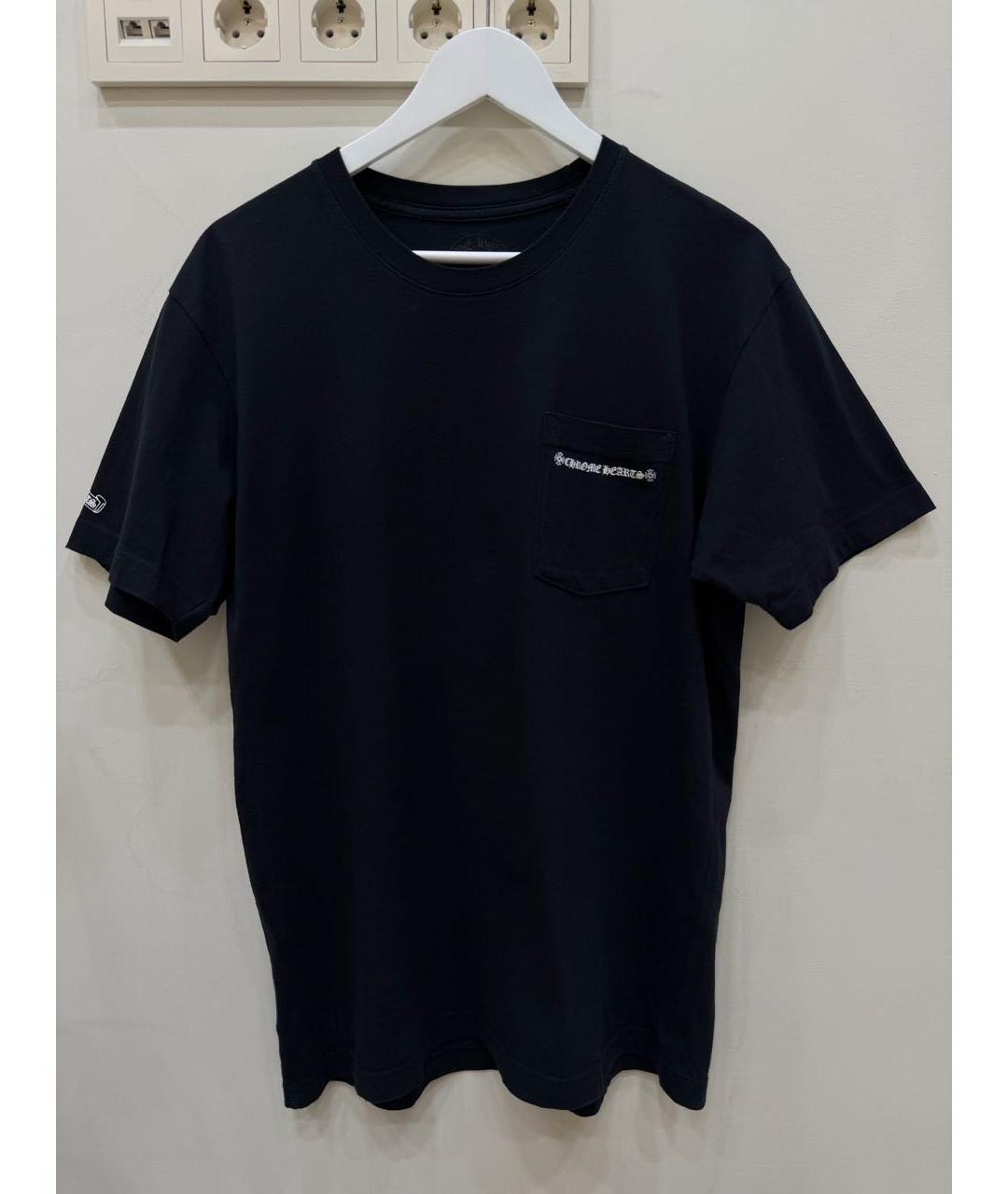 CHROME HEARTS Черная хлопковая футболка, фото 7