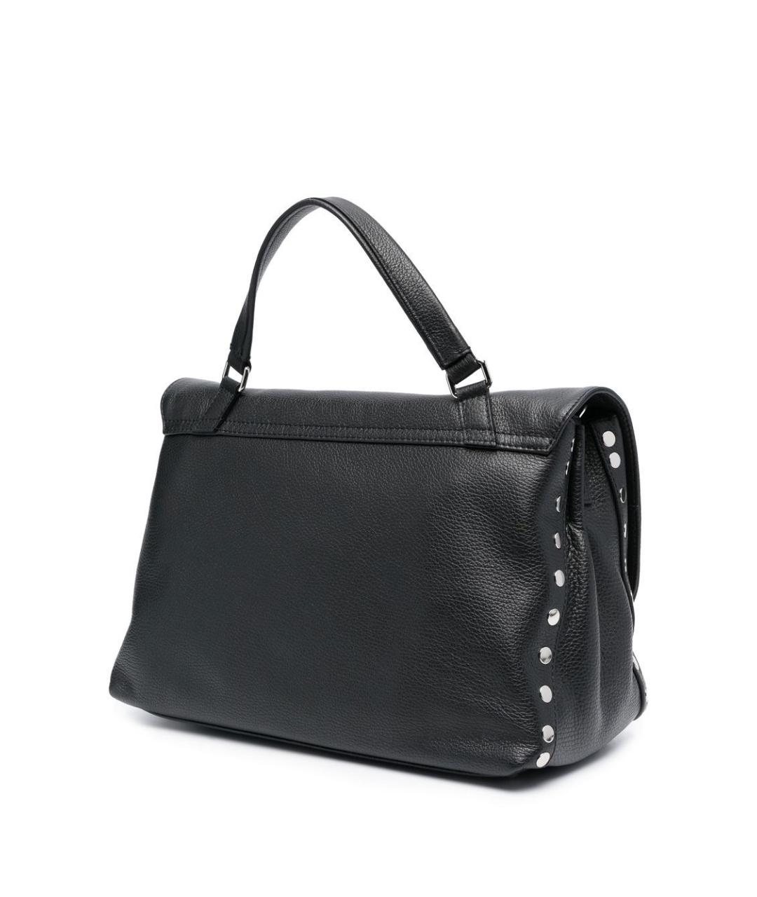 ZANELLATO Черная кожаная сумка с короткими ручками, фото 2