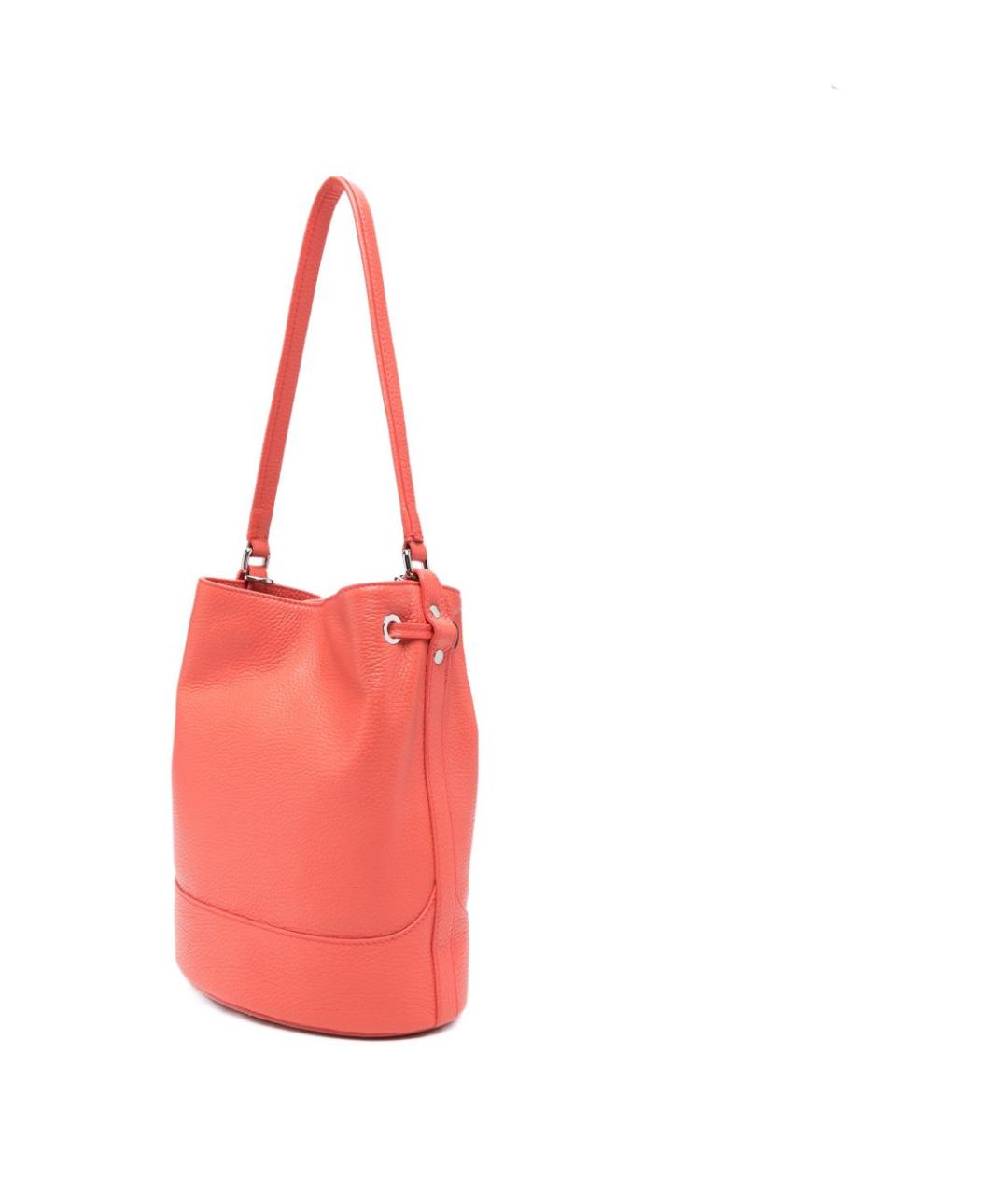 ZANELLATO Коралловая кожаная сумка с короткими ручками, фото 2