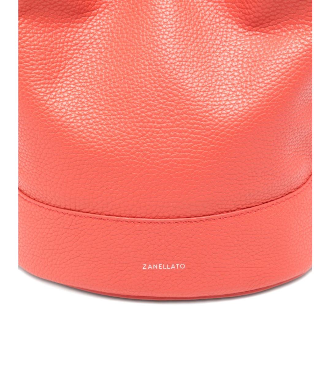 ZANELLATO Коралловая кожаная сумка с короткими ручками, фото 3