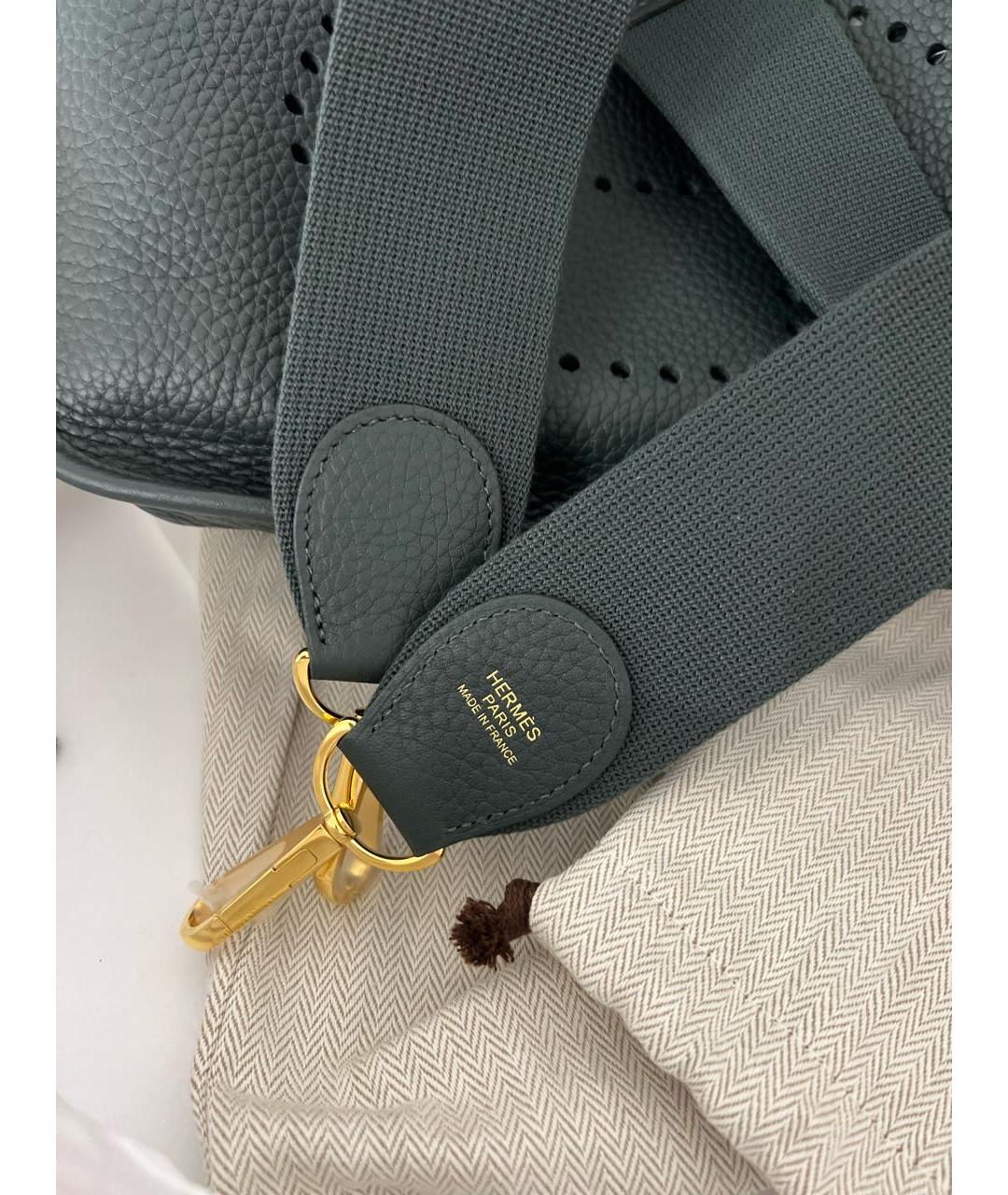 HERMES Зеленая кожаная сумка через плечо, фото 6