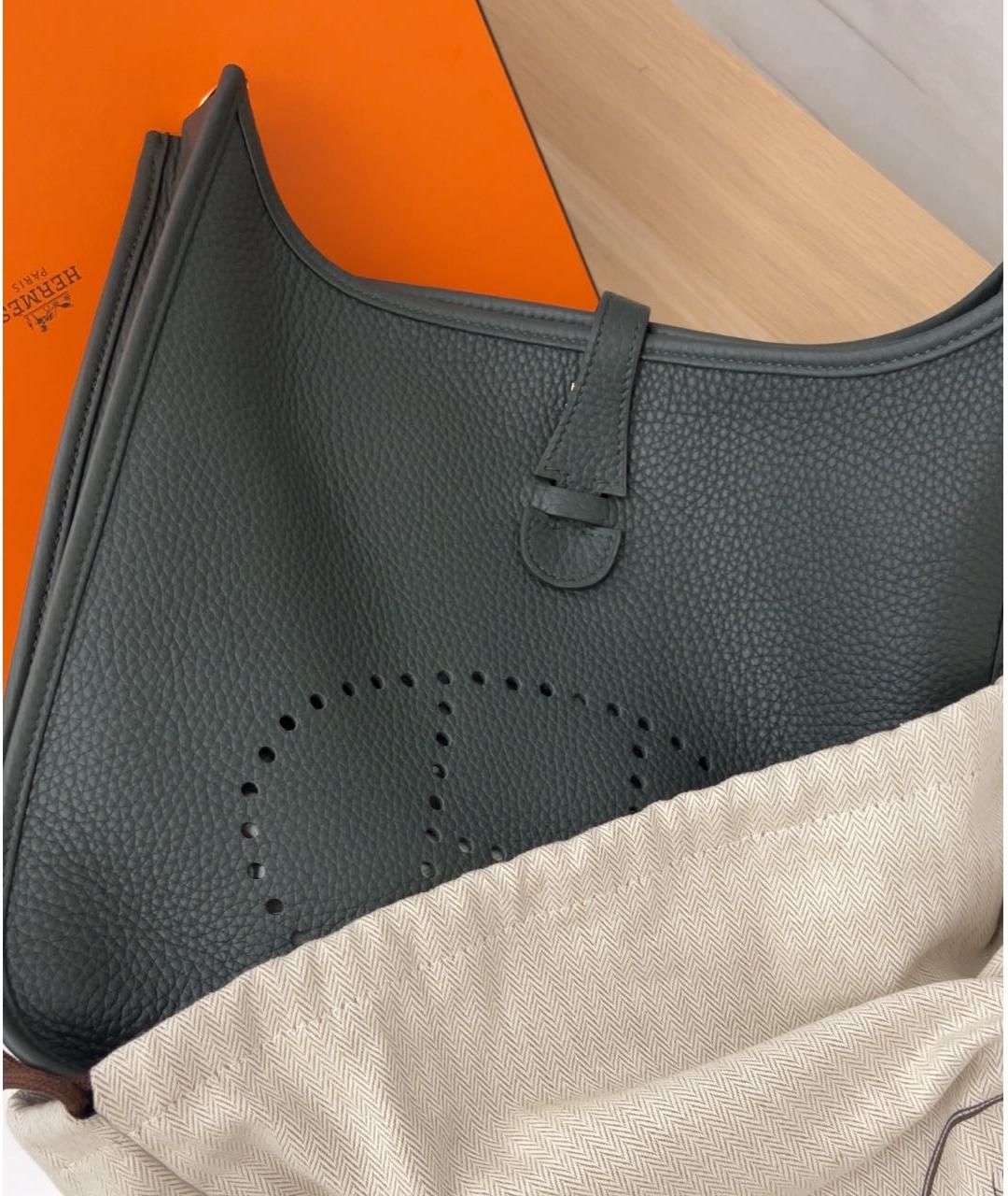 HERMES Зеленая кожаная сумка через плечо, фото 5