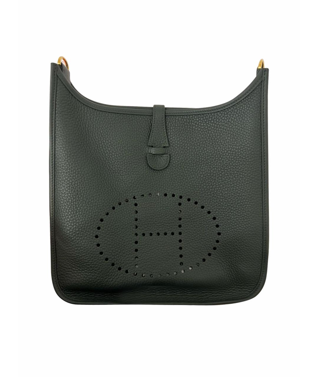 HERMES Зеленая кожаная сумка через плечо, фото 1