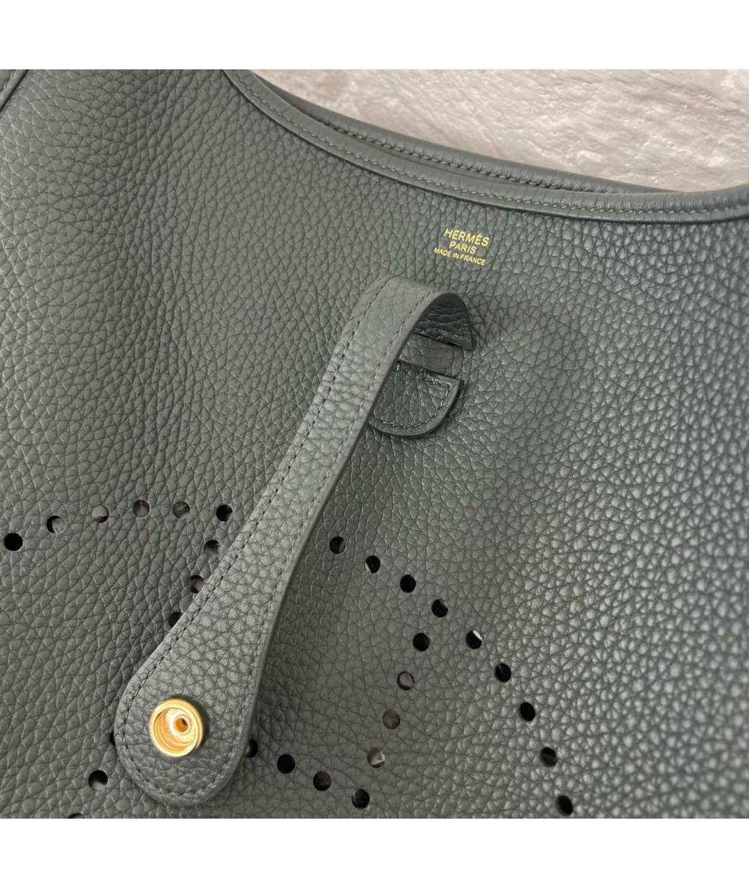 HERMES Зеленая кожаная сумка через плечо, фото 4