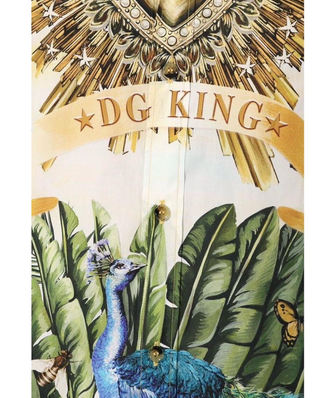 DOLCE&GABBANA Мульти хлопковая кэжуал рубашка, фото 3