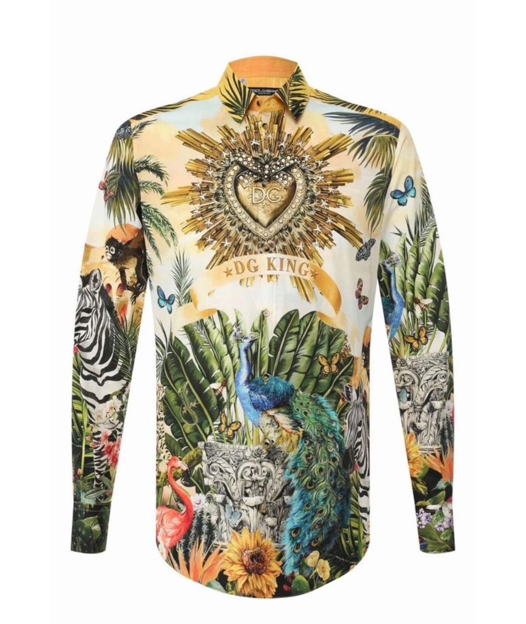 DOLCE&GABBANA Мульти хлопковая кэжуал рубашка, фото 1