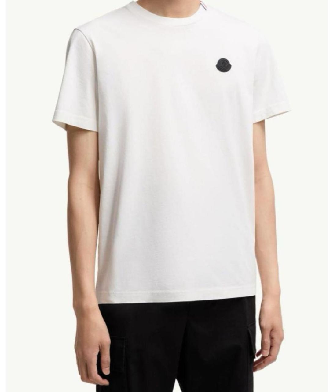 MONCLER Белая хлопковая футболка, фото 3
