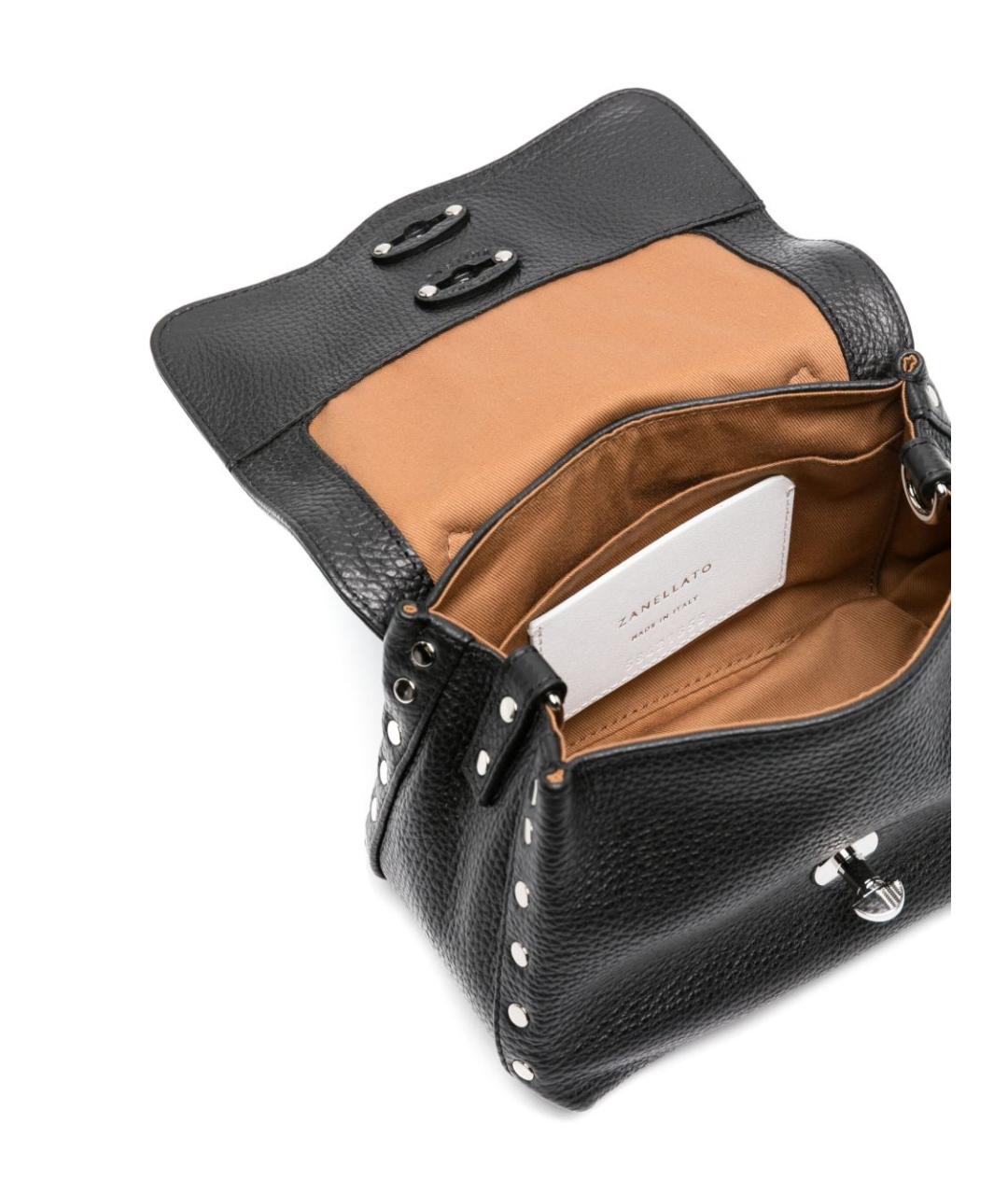 ZANELLATO Черная кожаная сумка через плечо, фото 2