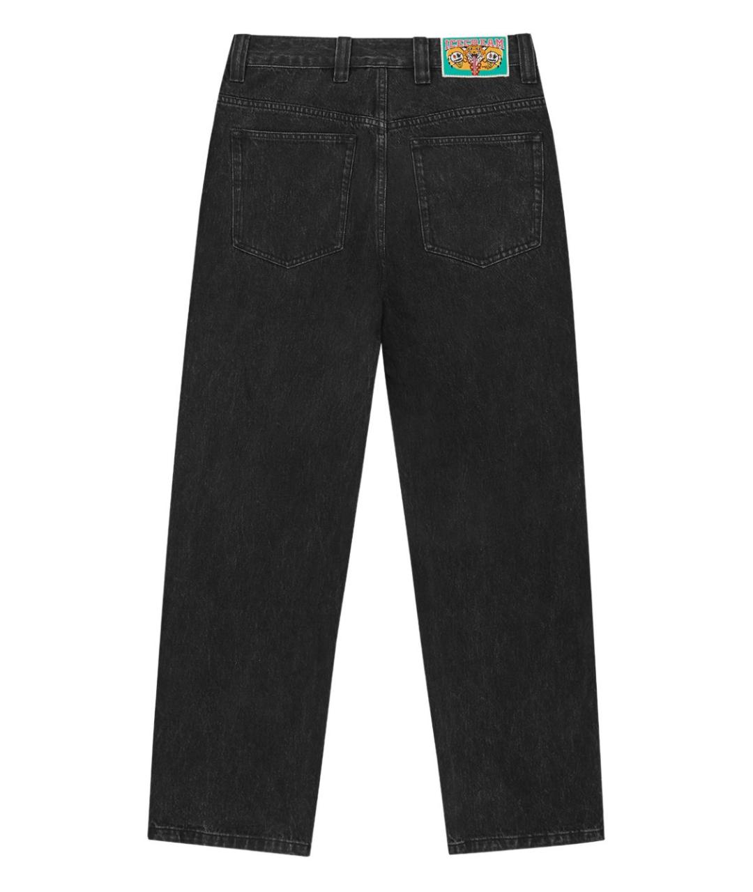 icecream Черные хлопковые прямые джинсы, фото 4