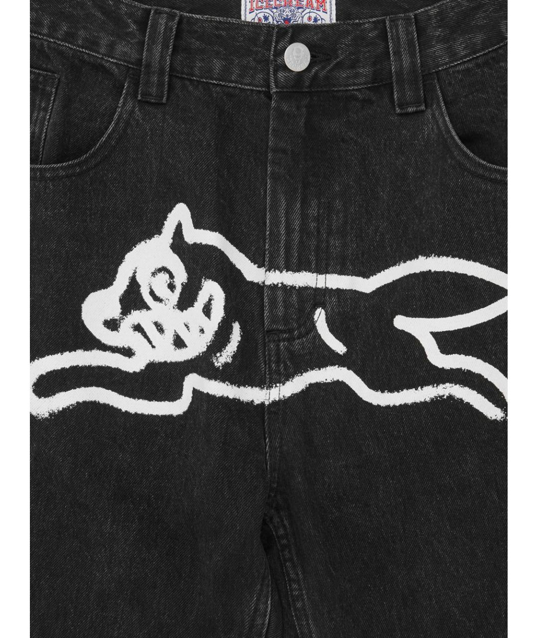 icecream Черные хлопковые прямые джинсы, фото 2