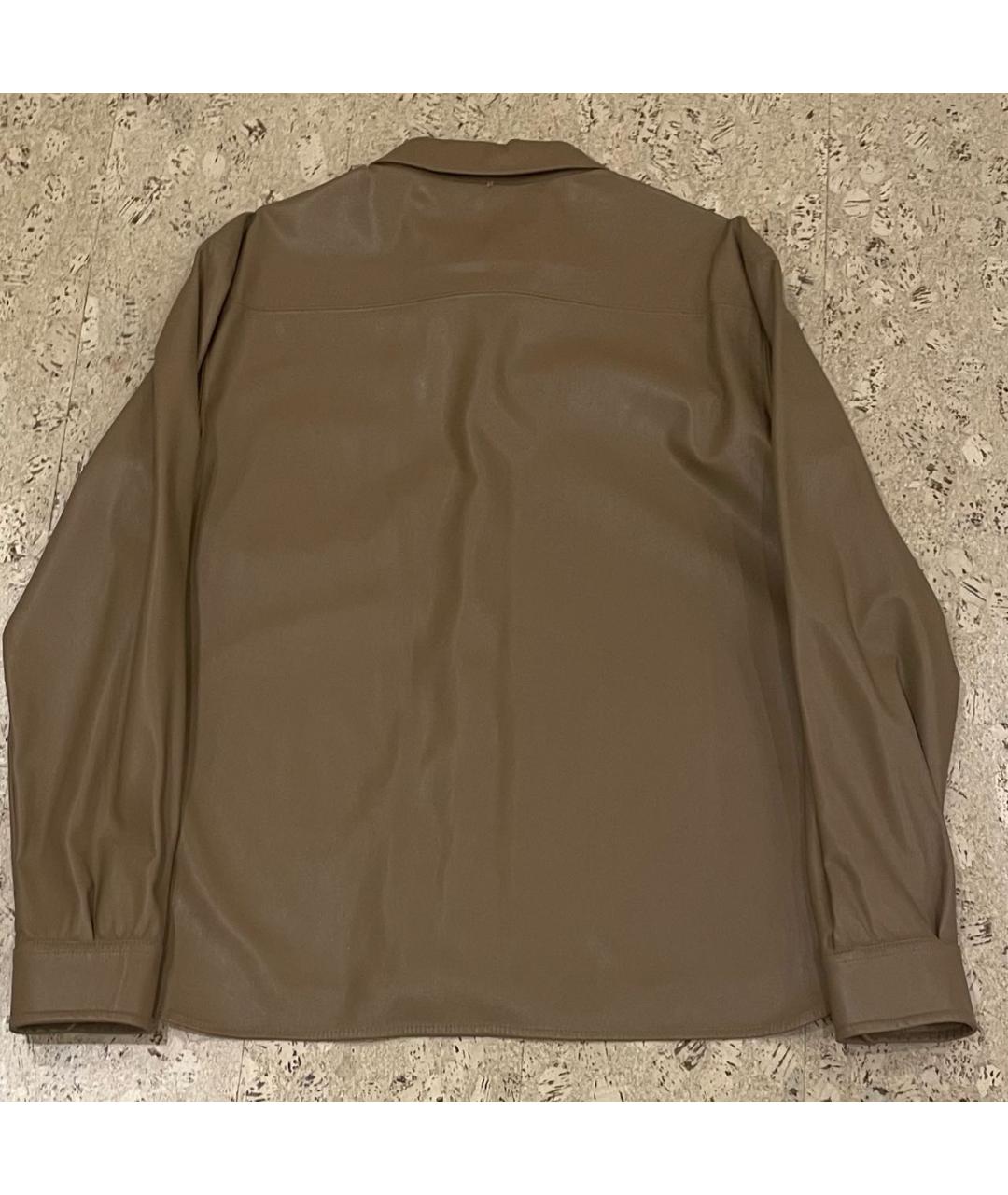 MAX MARA Коричневая полиэстеровая рубашка, фото 3