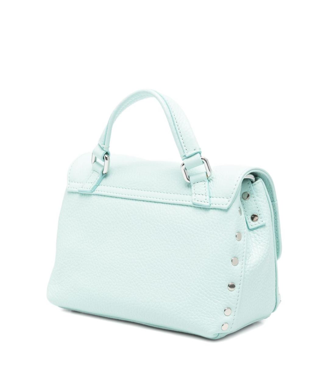 ZANELLATO Голубая кожаная сумка тоут, фото 2