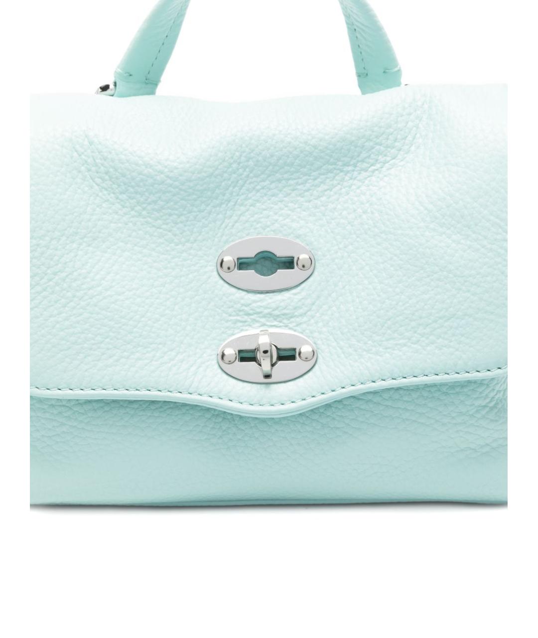 ZANELLATO Голубая кожаная сумка тоут, фото 4