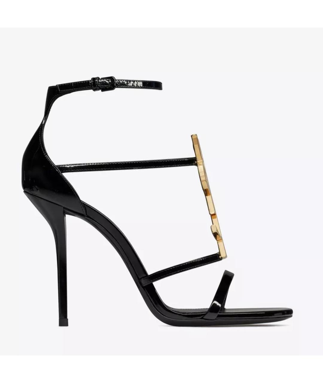 SAINT LAURENT Черные туфли из лакированной кожи, фото 6