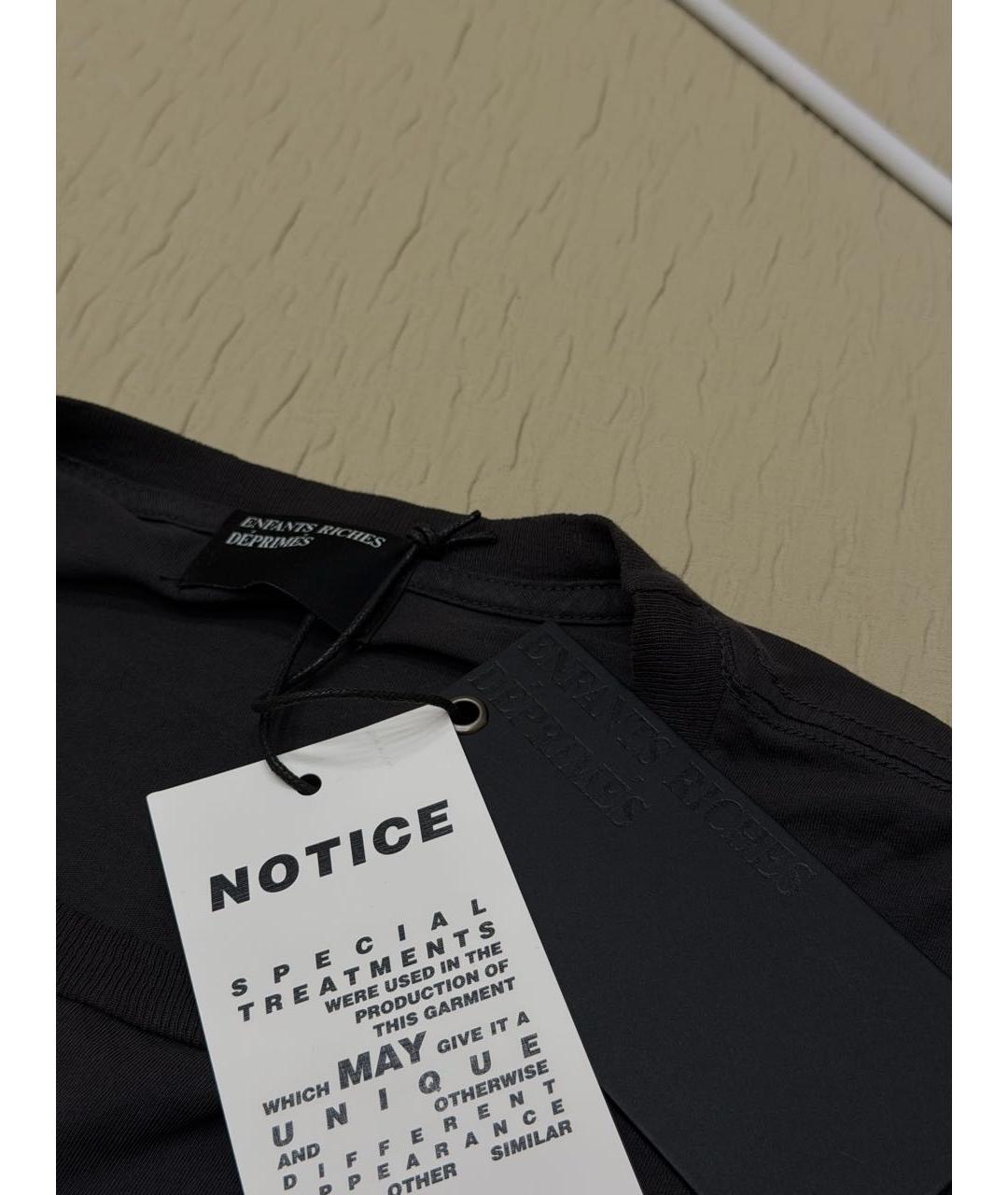 Enfants Riches Déprimés Антрацитовая хлопковая футболка, фото 5