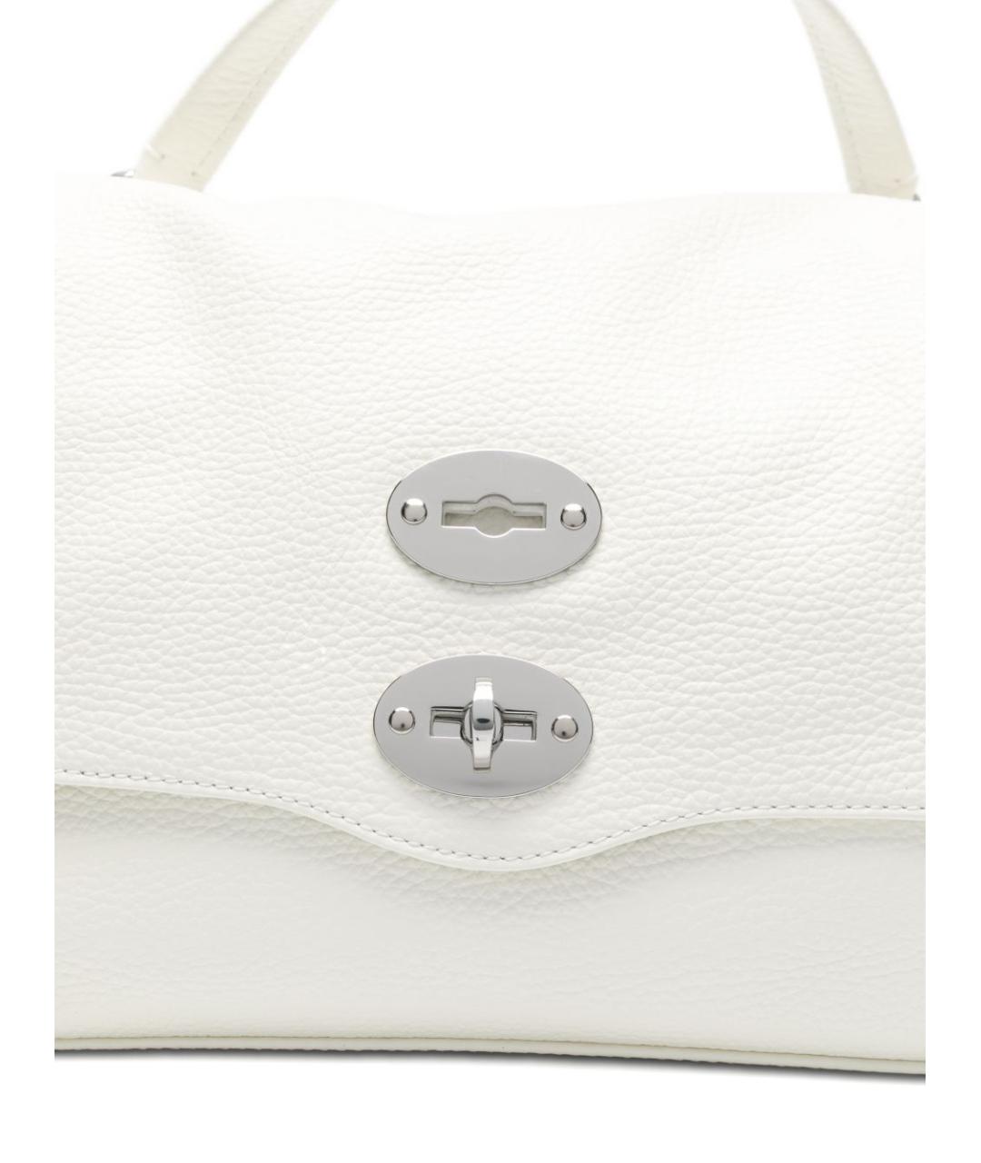 ZANELLATO Белая кожаная сумка с короткими ручками, фото 2